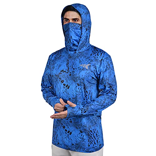 KastKing UPF 50 Fishing Hoodie Shirt for Men and Women, Long Sleeve Fishing Hiking Shirt, Breathable Moisture Wicking