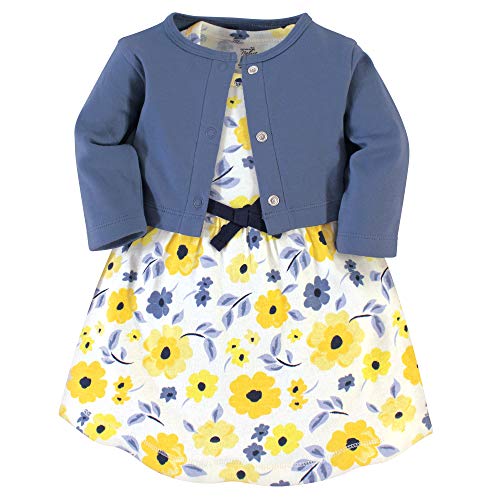 Touched by Nature Baby Girl Organic Cotton Dress and Cardigan